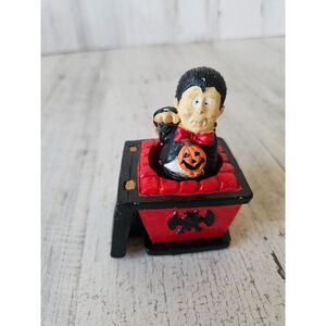 Dracula coffin Jack in the box Halloween prop vintage